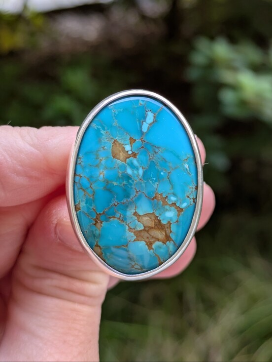 Gracie Mac Jewelry - Royston Turquoise Statement Ring - Sterling Silver